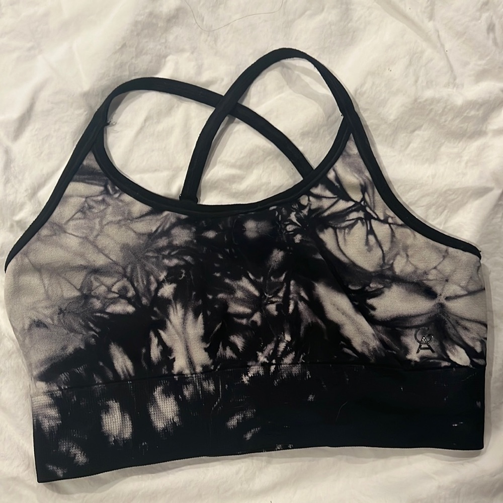 Good American Tie Dye sports bra